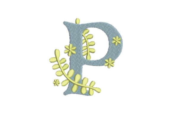 Floral Alphabet P Review for Personalized Embroidery Gifts