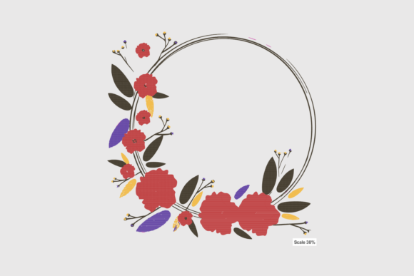 Maroon Flower Wreath