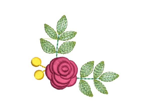 Rose Corner: A Floral Embroidery Design for Real Projects